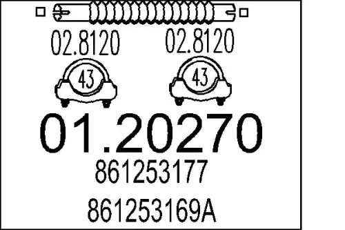 Гофра глушителя MTS 01.20270 L= d=
