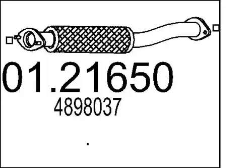 Гофра глушителя MTS 01.21650 L= d=