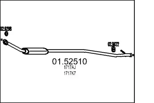 глушитель средняя часть Citr 01.52510 MTS