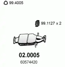 катализатор глушителя AR 02.0005 ASSO