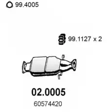 катализатор глушителя AR 02.0005 ASSO