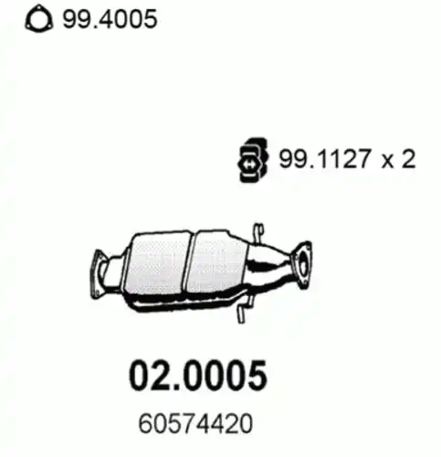 катализатор глушителя AR 02.0005 ASSO