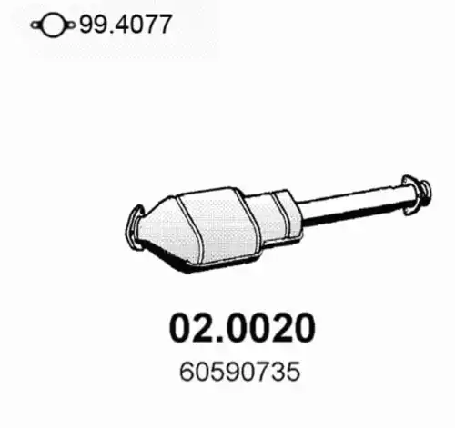 катализатор глушителя AR 02.0020 ASSO
