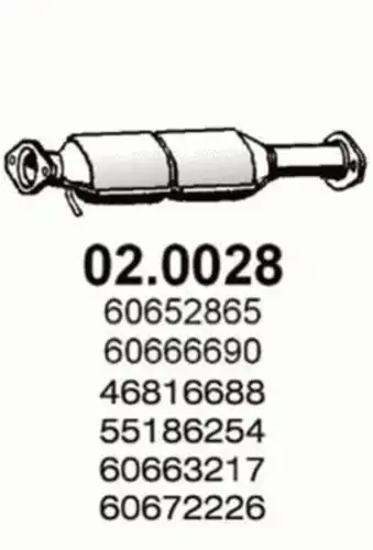 катализатор глушителя AR 02.0028 ASSO