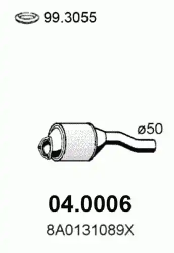 катализатор глушителя Audi 04.0006 ASSO