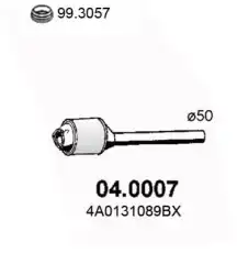 катализатор глушителя Audi 04.0007 ASSO