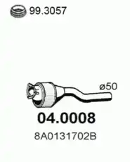 катализатор глушителя Audi 04.0008 ASSO