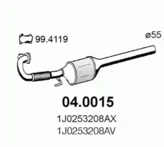 катализатор глушителя VW 04.0015 ASSO