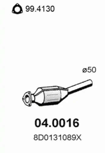 катализатор глушителя Audi 04.0016 ASSO