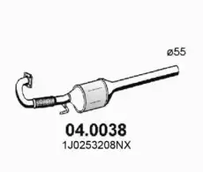 катализатор глушителя VW 04.0038 ASSO