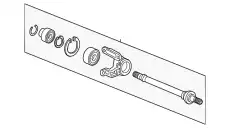 SHAFT ASSY,HALF ( 44500T2AA10 HONDA