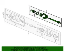 SHAFT ASSY,HALF ( 44500T2AA10 HONDA