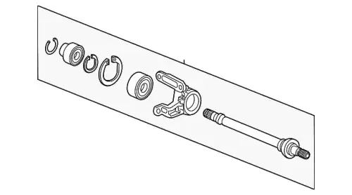 SHAFT ASSY,HALF ( 44500T2AA10 HONDA