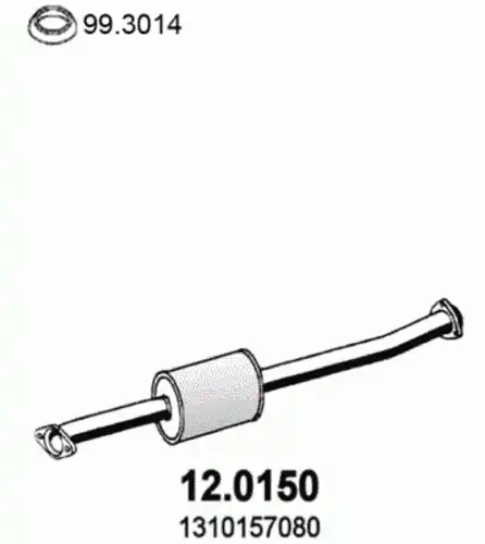 катализатор глушителя Peug 12.0150 ASSO