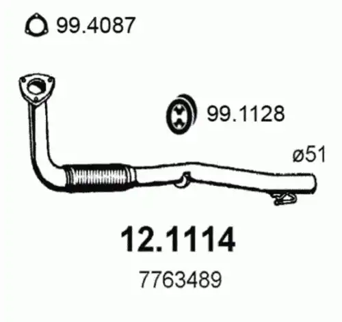 Труба приёмная FIAТ 12.1114 ASSO
