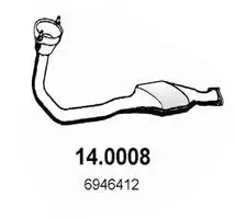 катализатор глушителя Ford 14.0008 ASSO