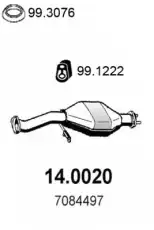 катализатор глушителя Ford 14.0020 ASSO