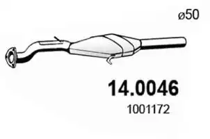 катализатор глушителя Ford 14.0046 ASSO