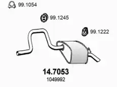Глушитель (задняя часть) 14.7053 ASSO