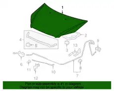 HOOD COMP(DOT) 60100SHJA91ZZ HONDA