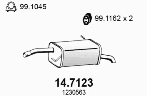 Глушитель основной 14.7123 ASSO