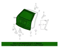 TAIL GATE COMP(DO 68100SYEA90ZZ HONDA