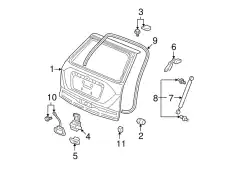 TAIL GATE COMP(DO 68100SYEA90ZZ HONDA