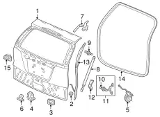 TAIL GATE,COMP (D 68100T0G305ZZ HONDA