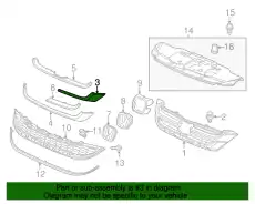 Решетка радиатора HONDA 71125SXSA01