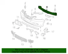 BEAM,COMP FR BPR 71130SHJA00ZZ HONDA