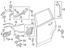 Ручка двери HONDA 72681T2AA71ZG