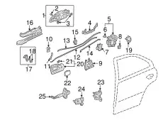 CHECKER COMP,L RR DOOR 72880S5DA01 HONDA