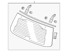 SET,GLASS ASSY RR 73211SZAA01 HONDA