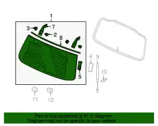 SET,GLASS ASSY RR 73211SZAA01 HONDA