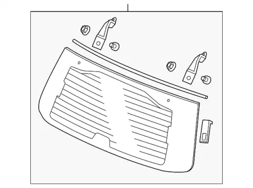 SET,GLASS ASSY RR 73211SZAA01 HONDA
