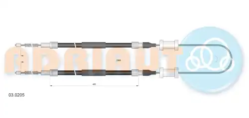 Трос ручного тормоза ADRIAUTO 03.0205