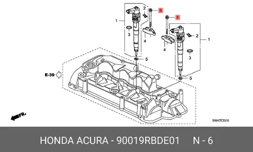  Болт 90019RBDE01 HONDA