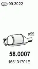 катализатор глушителя VW 58.0007 ASSO