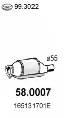 катализатор глушителя VW 58.0007 ASSO