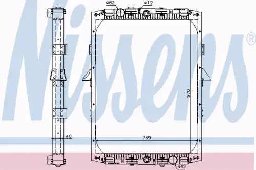 Радиатор кондиционера (конденсатор) NISSENS 61419A