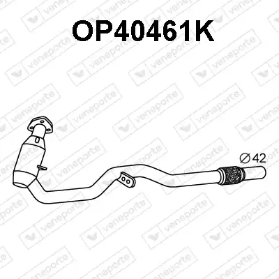 катализатор глушителя Opel OP40461K VENEPORTE