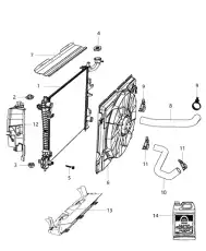 HOSE-RADIATOR OUTLET 55038121AC CHRYSLER