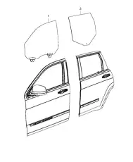 GLASS-REAR DOOR 68028905AB CHRYSLER