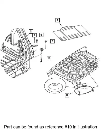 HOOK-SPARE TIRE ATTACH 5027000AB CHRYSLER