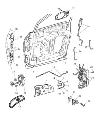  ШТОК ПЕТЛИ ДВЕРИ 4717388 CHRYSLER