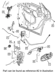Ручка двери CHRYSLER 5065800AH
