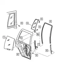 REGULATOR-REAR DOOR WINDOW 55363285AD CHRYSLER