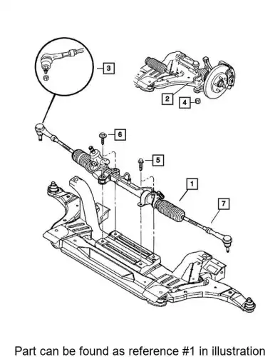 GEAR-RACK AND PINION 5085317AC CHRYSLER