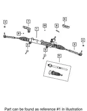 GEAR-RACK AND PINION 4584573AF CHRYSLER