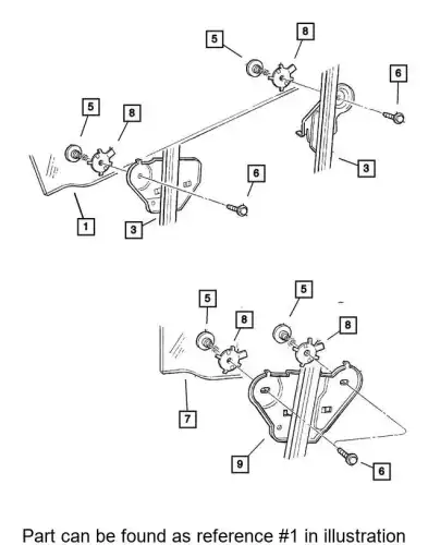 GLASS-DOOR 55175436 CHRYSLER